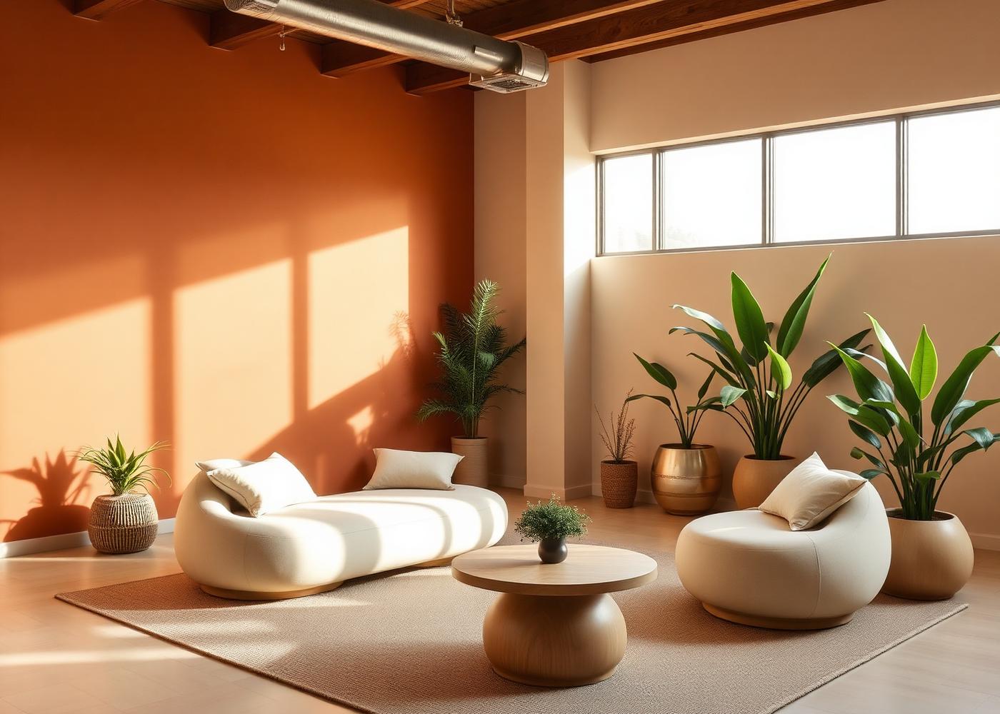 The warm, plant-filled Upkey Aesthetics studio interior